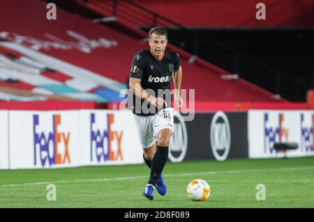 Granada, Spanien. Okt. 2020. Stefan Schwab in Aktion während des Europa League Fußballspiels zwischen Granada CF und PAOK Salonica im Nuevo los Carmenes Stadion am 29. Oktober 2020 in Granada, Spanien. Bild: Dax Images/Alamy Live News Stockfoto