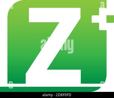 Buchstabe Z-Logo-Symbol mit medizinischen Cross-Design-Vektor Stock Vektor