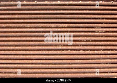 Alte verwitterte rostige Grunge Wellblech Stockfoto