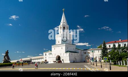 Kasan, Russland - Juni 2020: Spasskaya Turm des Kasan Kreml Stockfoto