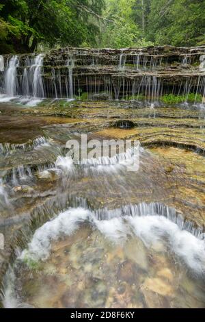 Au Train Falls, Spätsommer, in der Nähe von Munising, Michigan, USA Stockfoto