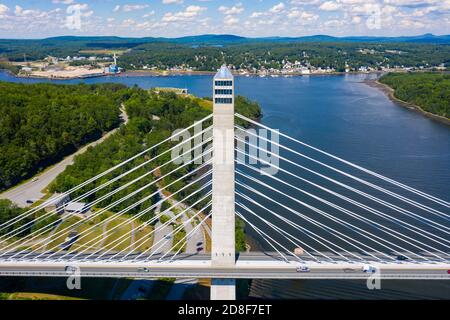 Penobscot Narrows Observatory, Penobscot Narrows Bridge, Stockton Springs, Maine, USA Stockfoto