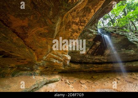 Memorial Falls, bei Munising, Michigan, Spätsommer, Michigan, USA, von Dominique Braud/Dembinsky Photo Assoc Stockfoto