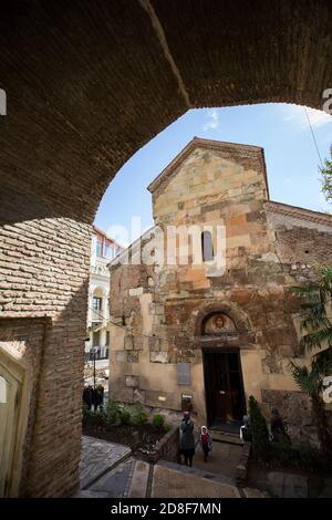 Anchiskhati Basilika, Tiflis älteste Kirche, ist eine Basilika aus dem 6. Jahrhundert in der Altstadt Tiflis, Georgien, Kaukasus, Europa. Stockfoto