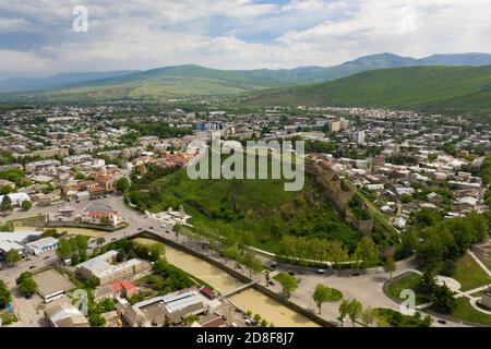 Gori Festung (Gori Burg), eine mittelalterliche Zitadelle in Gori, Georgien, Kaukasus, Europa. Stockfoto