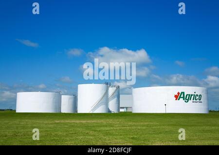 Öl-Lagerung-Terminal, Winnipeg, Manitoba, Kanada Stockfoto