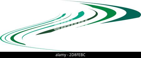 Breites rechteckiges Format gewellt, winken, Zick-Zack, Kreuz und quer Linien Design-Element, Muster-Textur und Hintergrund Stock Vektor