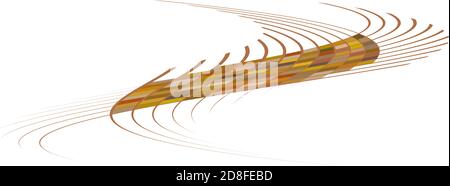 Breites rechteckiges Format gewellt, winken, Zick-Zack, Kreuz und quer Linien Design-Element, Muster-Textur und Hintergrund Stock Vektor