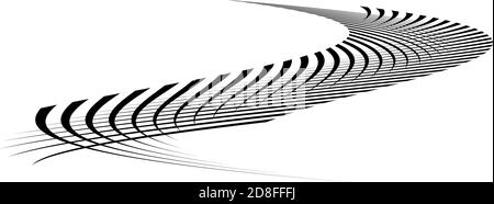 Breites rechteckiges Format gewellt, winken, Zick-Zack, Kreuz und quer Linien Design-Element, Muster-Textur und Hintergrund Stock Vektor