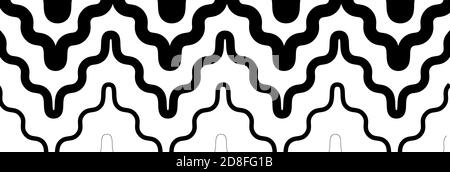 Breites rechteckiges Format gewellt, winken, Zick-Zack, Kreuz und quer Linien Design-Element, Muster-Textur und Hintergrund Stock Vektor