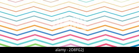 Breites rechteckiges Format gewellt, winken, Zick-Zack, Kreuz und quer Linien Design-Element, Muster-Textur und Hintergrund Stock Vektor
