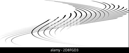 Breites rechteckiges Format gewellt, winken, Zick-Zack, Kreuz und quer Linien Design-Element, Muster-Textur und Hintergrund Stock Vektor