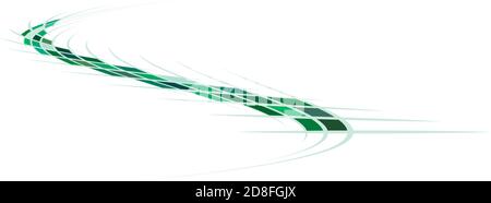 Breites rechteckiges Format gewellt, winken, Zick-Zack, Kreuz und quer Linien Design-Element, Muster-Textur und Hintergrund Stock Vektor