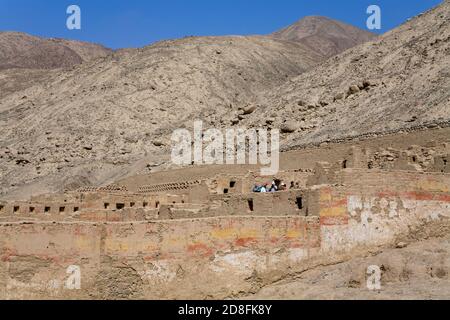 Tambo Colorado Inkaruinen in der Nähe der Stadt Pisco, Ica Region, Peru, Südamerika Stockfoto