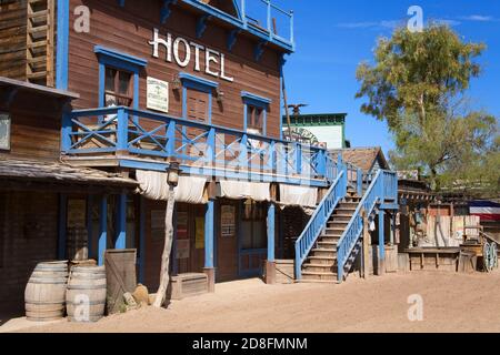 Trail Staub Grenzstadt, Tucson, Pima County, Arizona, USA Stockfoto