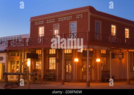 Der Crystal Palace Saloon, Grabstein, Cochise County, Arizona, USA Stockfoto