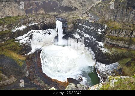 Palouse Falls im Winter, Washington-USA Stockfoto