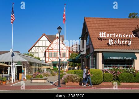Bäckerei in zentralen Solvang, Santa Barbara County, Kalifornien, USA Stockfoto