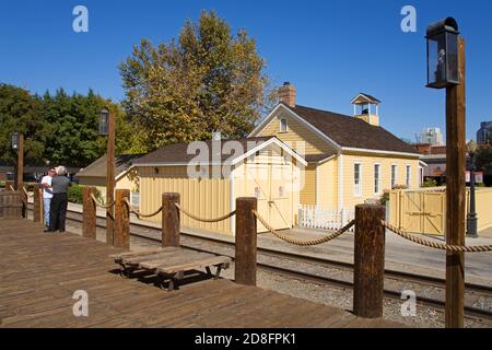 Old Sacramento Schulhaus Museum, Sacramento, Kalifornien, USA Stockfoto