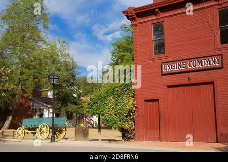 Firehouse bei Columbia State Historic Park, California Gold Country, Nordkalifornien, USA Stockfoto