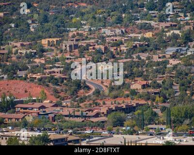 Wunderschöne Landschaft vom Sedona Airport Scenic Lookout aus gesehen Arizona Stockfoto