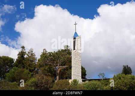 Wanderer-Kapelle, Palos Verdes Peninsula, Los Angeles, Kalifornien, USA Stockfoto