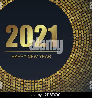 2021 Neujahr Hintergrund. Festliche Premium-Design-Vorlage für den Urlaub Stock Vektor