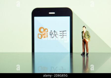 --FILE--in diesem nicht lokalisiertem und undatierten Foto, das Logo von Kuaishou, eine chinesische Video-Sharing-Mobile-App von Beijing Kuaishou Technology Co., LT entwickelt Stockfoto