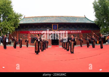 Bürger aller Art, einschließlich Nachfahren von Konfuzius, einem chinesischen Philosophen und Politiker der Frühlings- und Herbstzeit, Forscher von Konfuzius Stockfoto