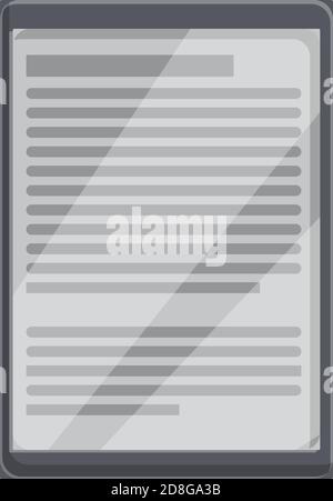 Symbol für die Anwendung „E-Book Tablet“. Cartoon von E-Book-Tablet-Anwendung Vektor-Symbol für Web-Design auf weißem Hintergrund isoliert Stock Vektor