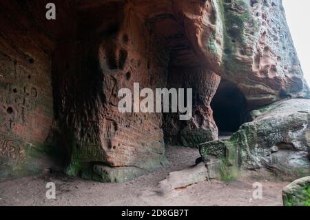 In ganz Großbritannien - Nanny's Rock, Kinver Edge, Stockfoto