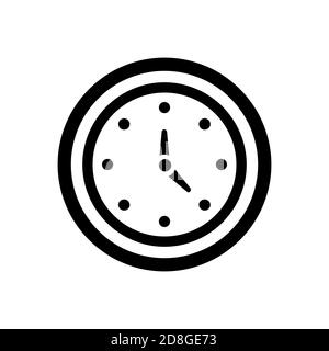 Vektorzeit- und Uhrensymbol. Symbol für den Kreispfeil.Vektordarstellung. Stock Vektor