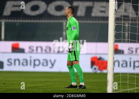 Genua, Italien. Oktober 2020. Samir Handanovic vom FC Internazionale während der Serie EIN Spiel zwischen Genua CFC und FC Internazionale. Stockfoto