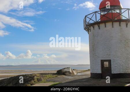 Burry Port Leuchtturm Stockfoto