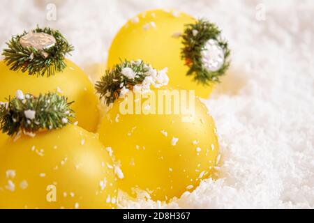 Frohe Weihnachten und guten Rutsch ins Neue Jahr, Urlaub Grußkarte Hintergrund. Selektive konzentrieren. Stockfoto