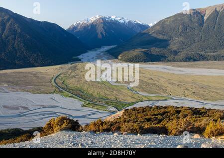 Schöner Arthur's Pass Berg in Neuseeland Stockfoto