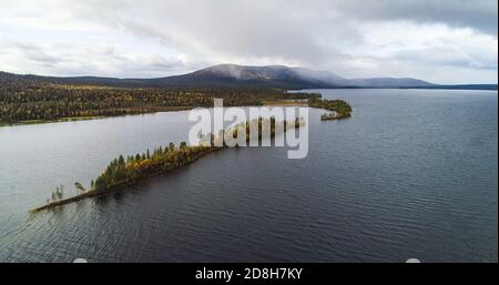 Esker auf Pallasjarvi Antenne 2 Stockfoto