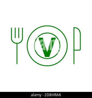Symbol für veganes Symbol Stockfoto
