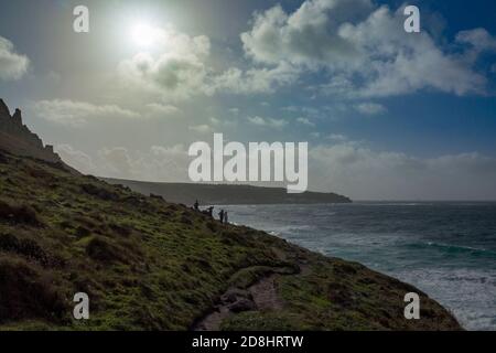 Coast Path Whitesands Bay Stockfoto