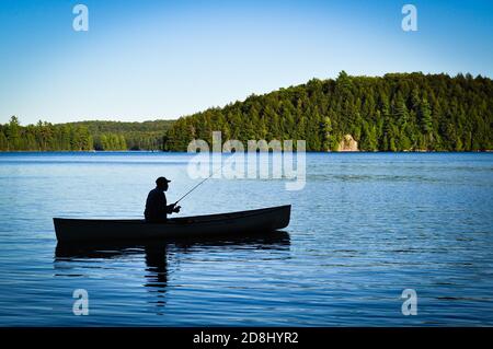 Kanufahren im Algonquin Provincial PARK in Ontario, KANADA. Stockfoto