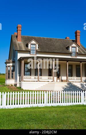 Custer Haus im Fort Lincoln State Park, Mandan, North Dakota, USA Stockfoto