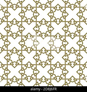 Nahtlose geometrische Ornament auf der Grundlage der traditionellen islamischen Kunst Schnittlinien. Stock Vektor