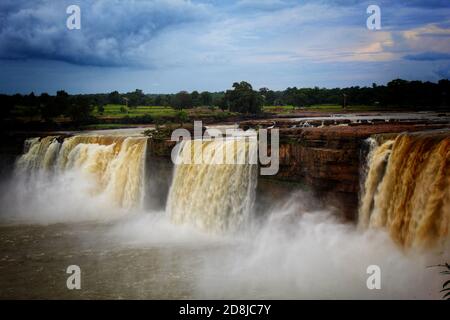 chitrakoot Wasserfall besten Tourismus Ort in indien chhatisgarh Tourismus Stockfoto