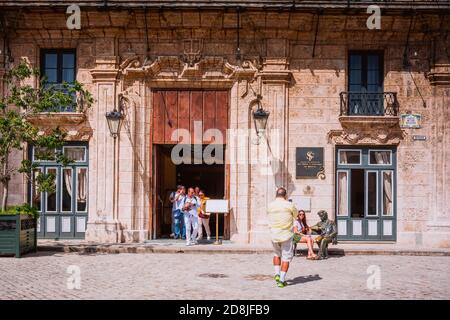 Hotel Palacio del Marqués de San Felipe y Santiago de Bejucal. San Francisco Square. Havanna, Kuba, Lateinamerika und die Karibik Stockfoto