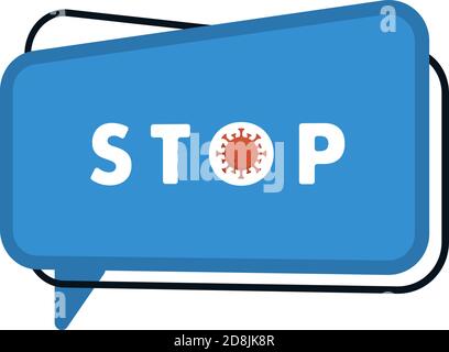 Webbanner anhalten Stock Vektor