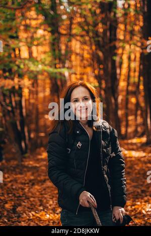 Montseny tiefen Wald bunten Herbst in Katalonien, Spanien. Stockfoto