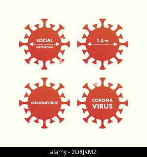Set von Web-Banner Coronavirus oder covid Konzept Vektor Stock Vektor