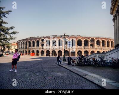 Verona Arena (Amphitheater), Verona, Italien Stockfoto