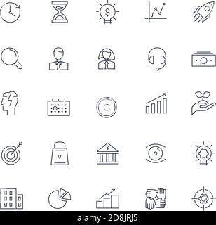 Liniensymbole eingestellt. Business-Paket. Vektorgrafik Stock Vektor