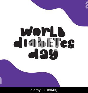 Plakat oder Banner der Welt Diabetes Tag Bewusstsein Stock Vektor